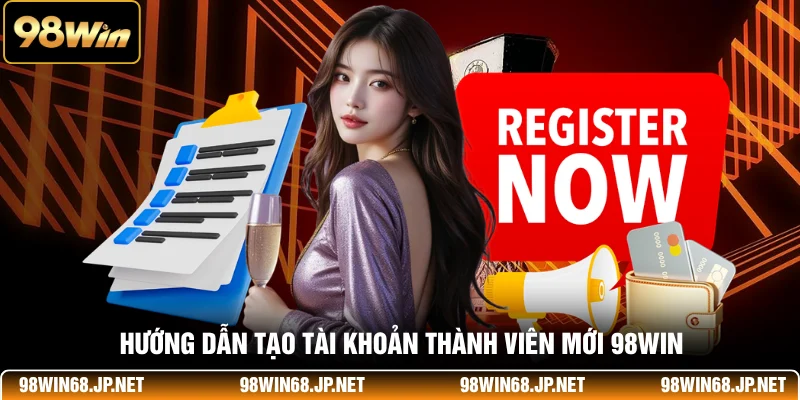 Hướng dẫn tạo tài khoản thành viên mới 98WIN
